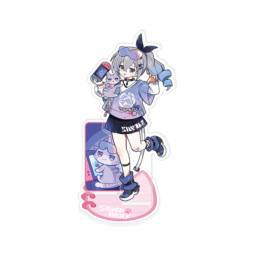 Amazon.com: Honkai: Star Rail Kitty Series Acrylic Stand - Silver